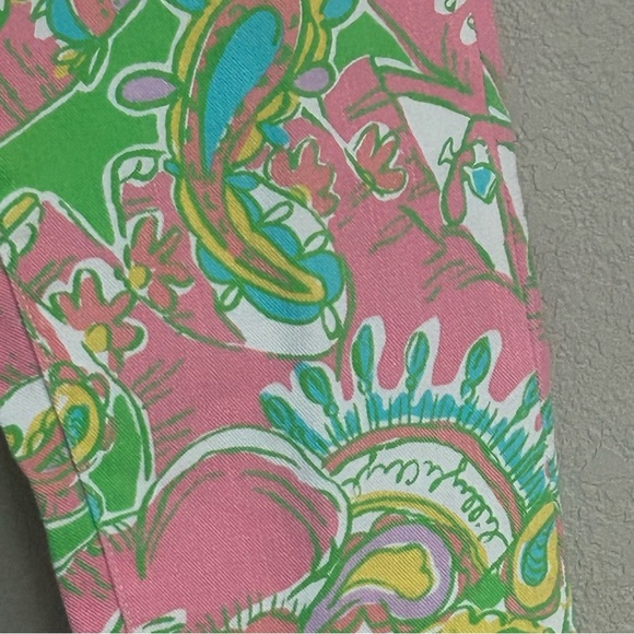 NWT Lilly Pulitzer Worth Skinny Mini Zip Pants 0 Multi Chin Chin Print - Picture 4 of 11
